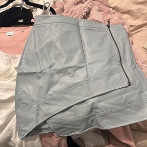 Stylish Blue Asymmetrical Women's Skirt